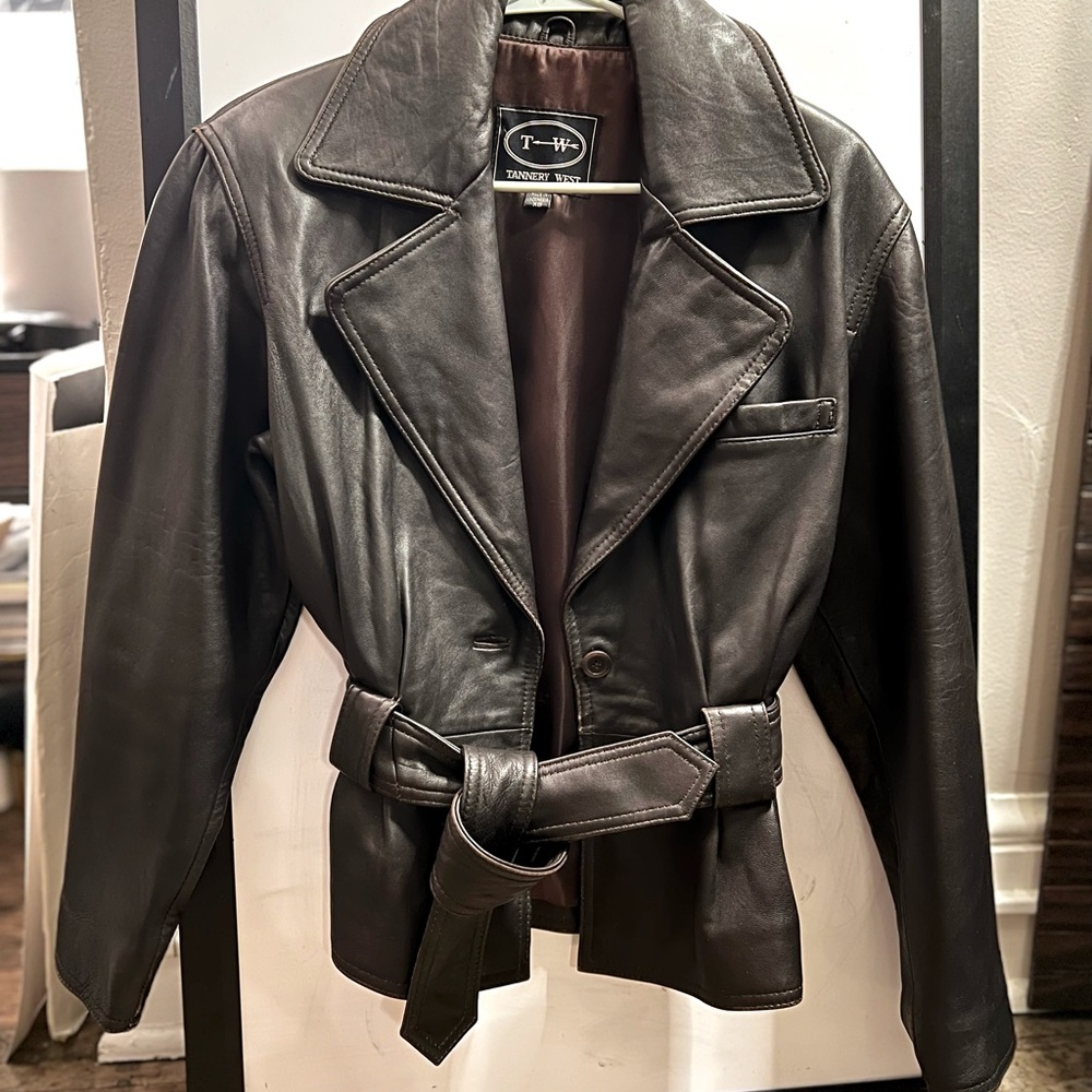 Black leather jacket